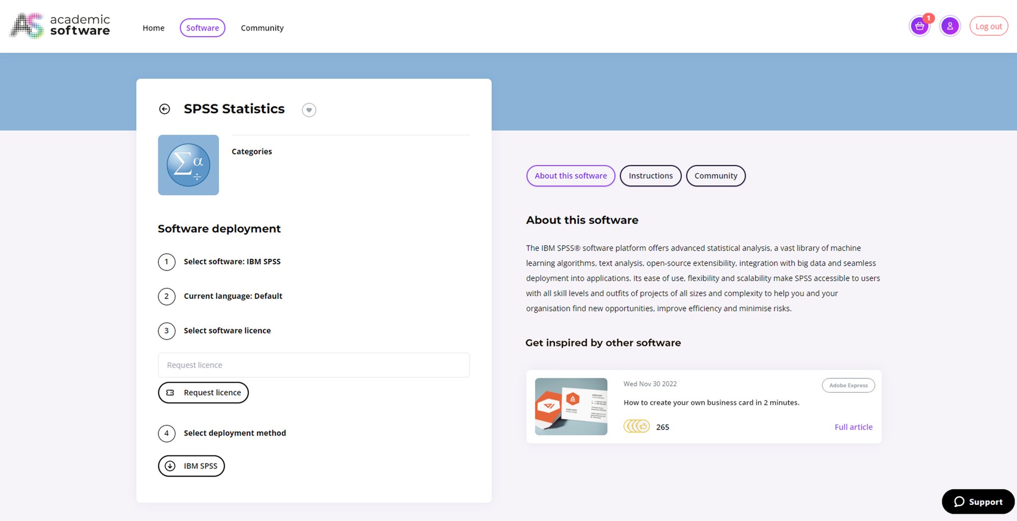 SPSS tile platform - free for edu SPSS tile platform - free for edu