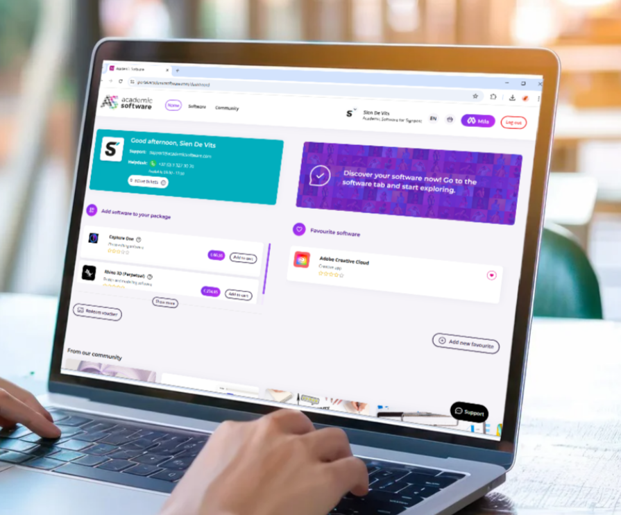 Academic Software platform mockup Academic Software platform mockup