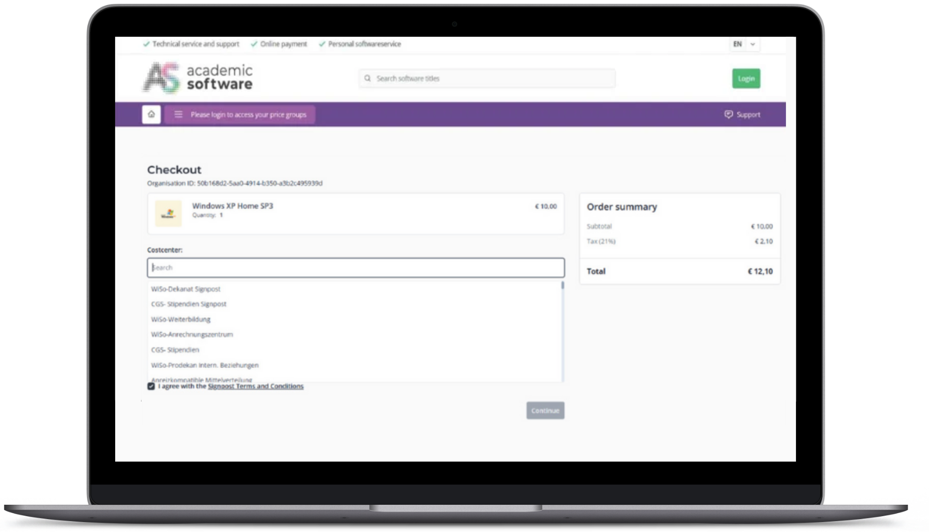 Interne facturatie en kostentoewijzing binnen het Procurement Platform